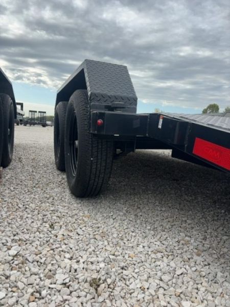 New 2025 Cam Superline 7 x 18 (14+4) CAM Wood Deck Car Hauler 7K