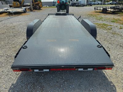 New 2026 Lamar 83X20 TANDEM 10K STEEL DECK CAR HAULER W/2 FT DOVE & SLIDE OUT RAMPS