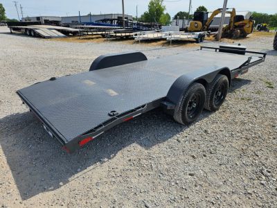 New 2026 Lamar 83X20 TANDEM 10K STEEL DECK CAR HAULER W/2 FT DOVE & SLIDE OUT RAMPS
