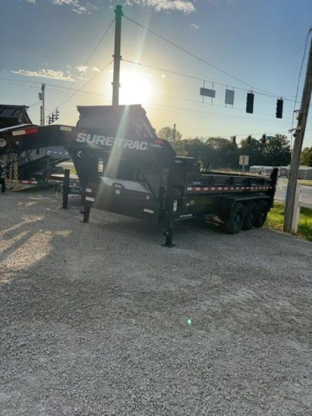 New 2026 Sure-Trac 7 x 16 Pro Series Telescopic Tri-Axle Dump Gooseneck 22K