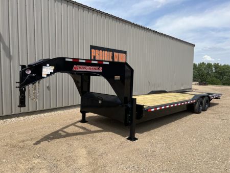 New 2026 Midsota 28' Hydraulic Tail Gooseneck Equipment Trailer