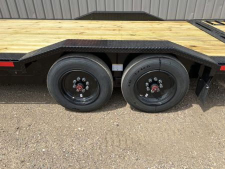 New 2026 Midsota 28' Hydraulic Tail Gooseneck Equipment Trailer