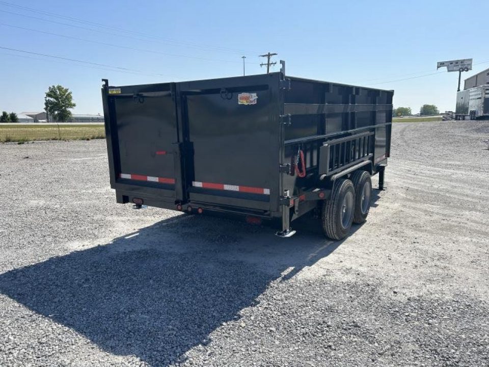 New 2026 Quality Steel and Aluminum 7x16 High Side Dump Trailer