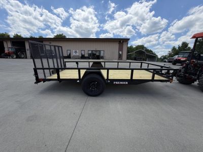 New 2026 Premier Trailers LT 82 X14 Utility Trailer w/ Ramp / Brakes / Adjustable Coupler - 5000# GVWR