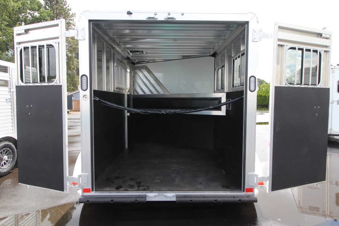 New All Aluminum Only 2,605 Pounds!!! 2026 Frontier Strider 2 Horse Aluminum Trailer - Drop down windows