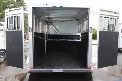 New All Aluminum Only 2,605 Pounds!!! 2026 Frontier Strider 2 Horse Aluminum Trailer - Drop down windows