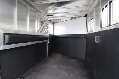 New All Aluminum Only 2,605 Pounds!!! 2026 Frontier Strider 2 Horse Aluminum Trailer - Drop down windows
