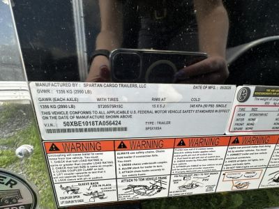 New 2026 Spartan Cargo SP5X10SA Cargo / Enclosed Trailer