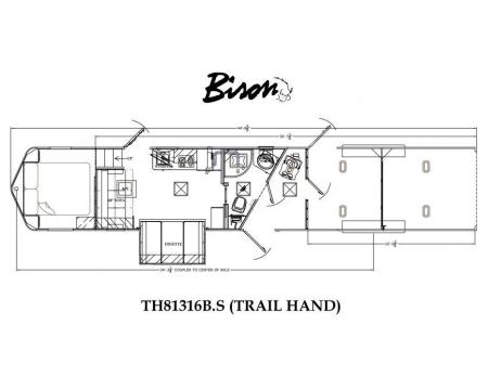 New 2027 Bison Trailers Trailhand 81316 Horse Trailer