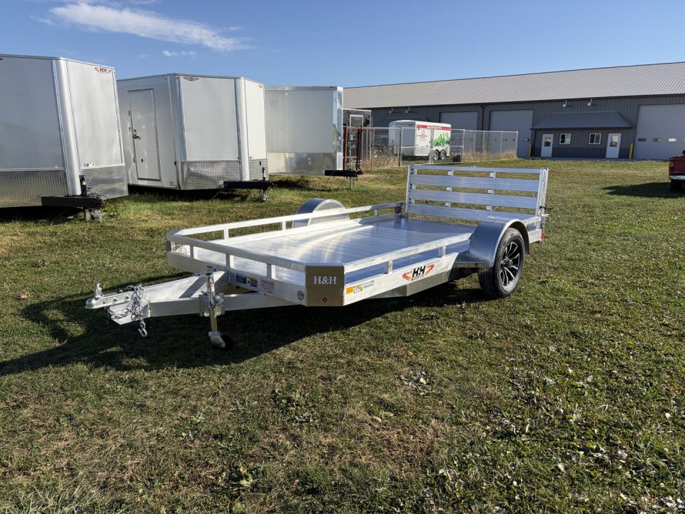 New 2026 H&H Trailers 78x12 3k Low Side Aluminum Utility