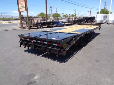 New 2026 Big Tex Trailers * 25PH-20+5MR * 25ft Heavy Duty Tandem Dual Wheel Pintle Flatbed Trailer w/ Mega Ramps