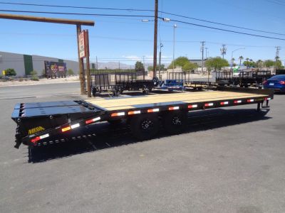 New 2026 Big Tex Trailers * 14PH-20+5MR * 25ft Single Wheel Tandem Axle Pintle Flatbed Trailer w/ Mega Ramps