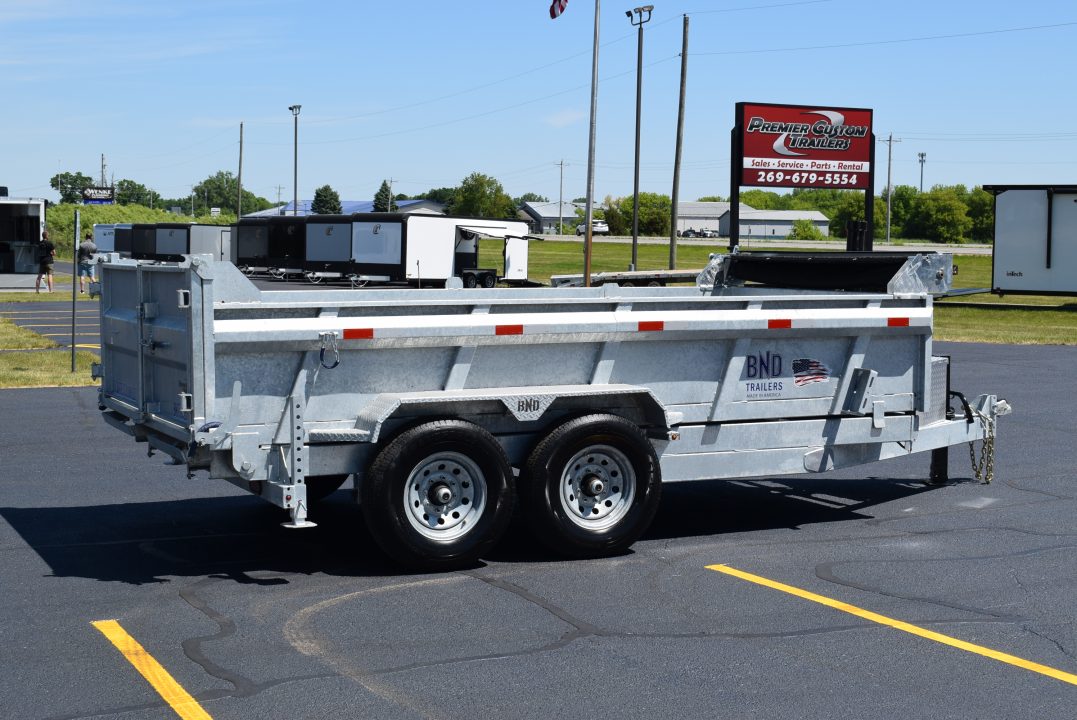 New 2027 BND Trailers 7x14 15K DUMP Dump Trailer Galvanized