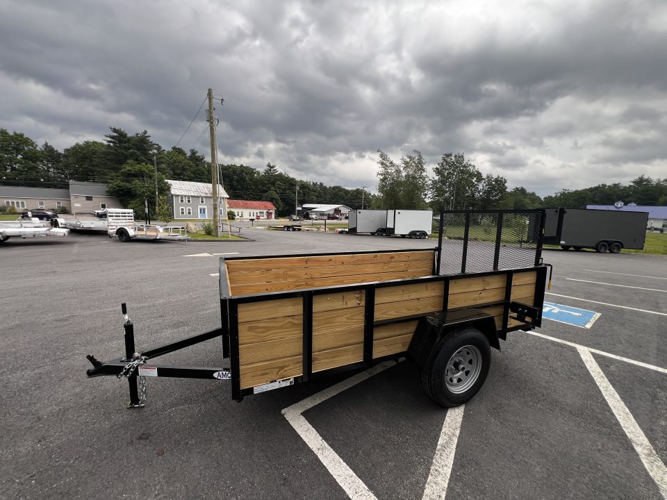 New 2026 AMO 5x10 Utility Trailer/24" Wood Sides/ramp gate/ 15'' wheels-2990 GVW