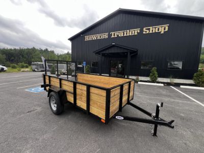New 2026 AMO 5x10 Utility Trailer/24  Wood Sides/ramp gate/ 15'' wheels-2990 GVW