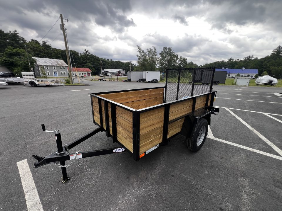 New 2026 AMO 5x8 Utility Trailer/24" Wood Sides