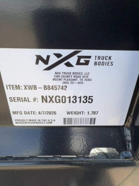 New 2026 NXG Truck Bodies NXG XWB-B845742 Truck Bed