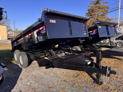 New 2027 Hawke Trailers FLPT-7K-7X14H Dump Trailer FREE SPARE TIRE, FREE TARP KIT