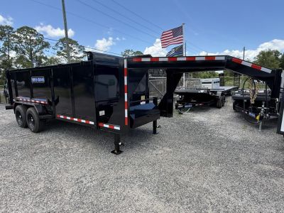 New 2026 Triple Crown Trailers 7x16 Gooseneck Dump Trailer – 16K GVWR | 4' High Sides | Heavy-Duty Dump Trailer