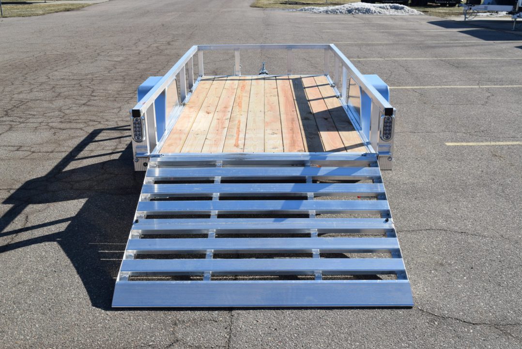 New 2026 Sport Haven 5x10 Aluminum Utility Trailer W/ BI-FOLD RAMP GATE