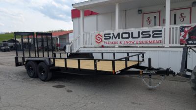 New 2026 Belmont 7x16 Tube Top Utility Trailer w/ Split Gate