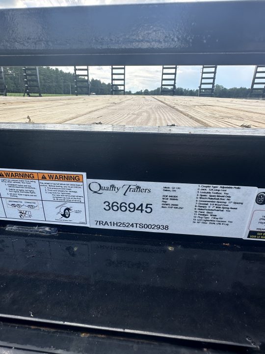 New 2027 Quality Trailers 8X25 Pro-HP Deckover Trailer