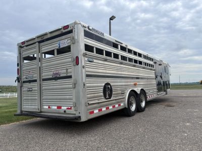 Used 2015 Cimarron 28' x 8' Stierwalt Signature Series Stock / Stock Combo Trailer
