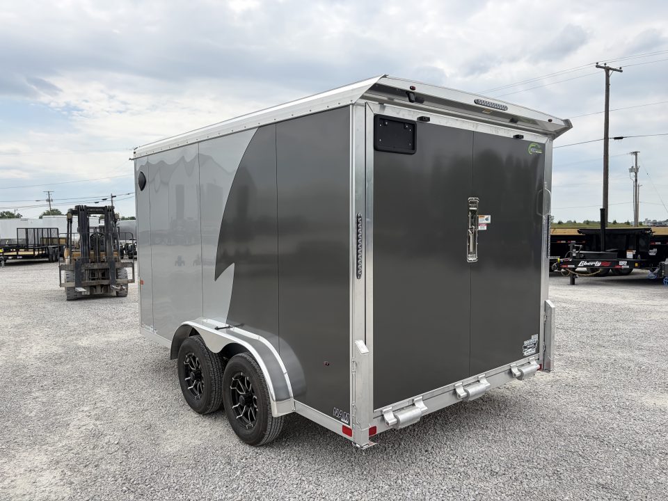New 2026 NEO Trailers NAM1275TR74 (7.5' X 12') 7K V-Nose Motorcycle Trailer