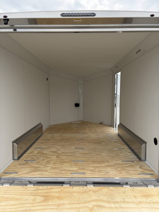 New 2026 NEO Trailers NAM1275TR74 (7.5' X 12') 7K V-Nose Motorcycle Trailer