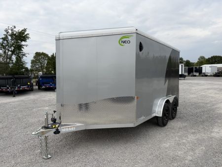 New 2026 NEO Trailers NAM1275TR74 (7.5' X 12') 7K V-Nose Motorcycle Trailer