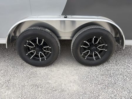 New 2026 NEO Trailers NAM1275TR74 (7.5' X 12') 7K V-Nose Motorcycle Trailer