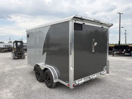 New 2026 NEO Trailers NAM1275TR74 (7.5' X 12') 7K V-Nose Motorcycle Trailer