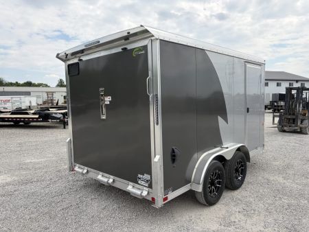 New 2026 NEO Trailers NAM1275TR74 (7.5' X 12') 7K V-Nose Motorcycle Trailer