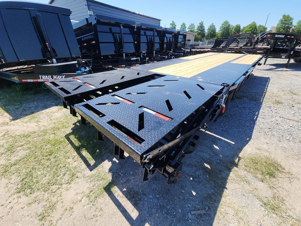 New 2026 Norstar FLP0225102 Deck over Trailer With Dual Wheel 10k Axles Each 24k Gvwr 102"x25' Rampage Ramps