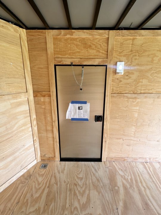 New 2026 7x16 Enclosed Trailer- 5200LB Tandem Axle-ROOF RACKS-DOUBLE DOORS-White Poly-Blackout
