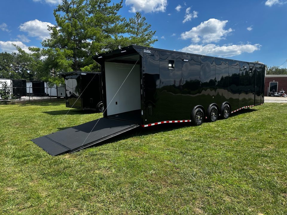 New 2026 Rock Solid Cargo 8.5x34 Race Trailer-Finished Interior-Triple 7000 TORSIONS -7'6"INTERIOR - HD RAMP-10" BOGEY WHEELS