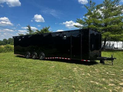 New 2026 Rock Solid Cargo 8.5x34 Race Trailer-Finished Interior-Triple 7000 TORSIONS -7'6"INTERIOR - HD RAMP-10" BOGEY WHEELS