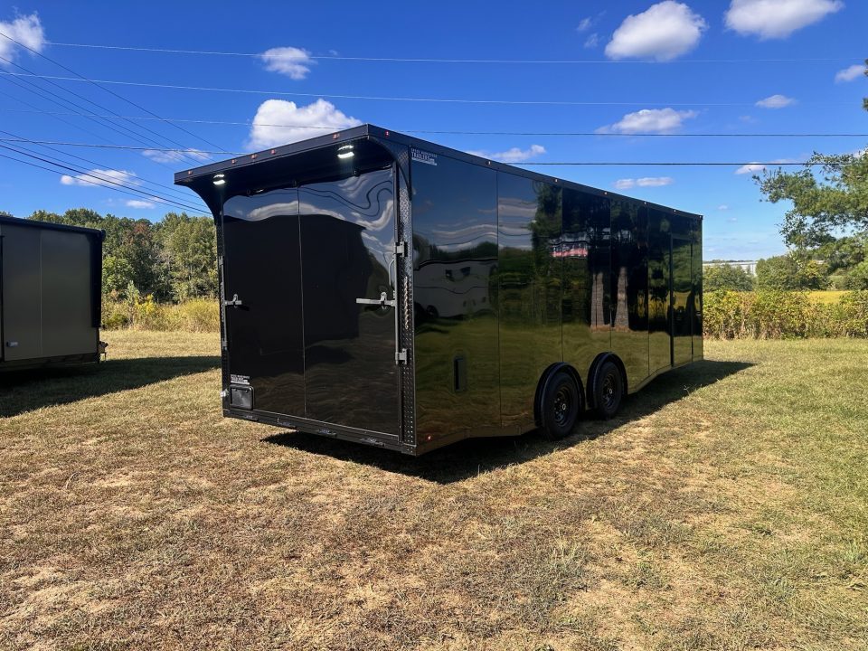New 2026 8.5x24 Car Hauler-5200LB Torsion Axle--Black Blackout-Enclosed Car Hauler