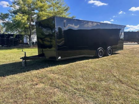 New 2026 8.5x24 Car Hauler-5200LB Torsion Axle--Black Blackout-Enclosed Car Hauler