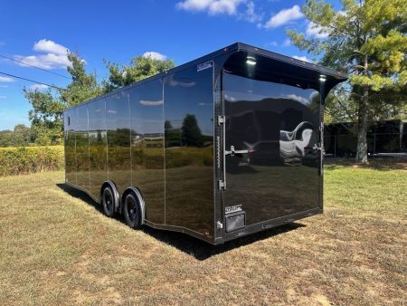 New 2026 8.5x24 Car Hauler-5200LB Torsion Axle--Black Blackout-Enclosed Car Hauler