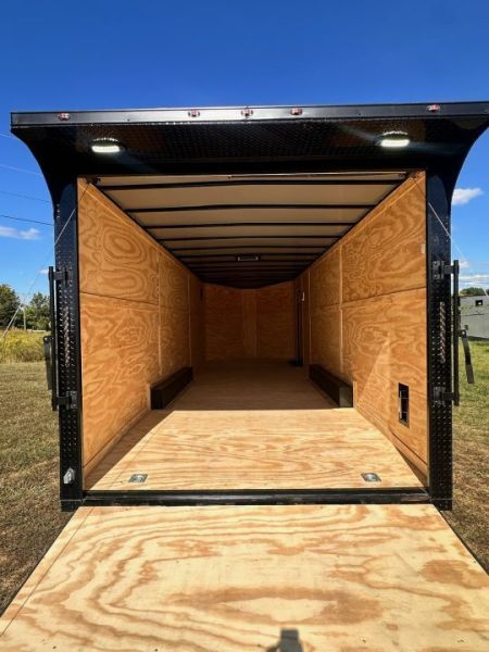 New 2026 8.5x24 Car Hauler-5200LB Torsion Axle--Black Blackout-Enclosed Car Hauler