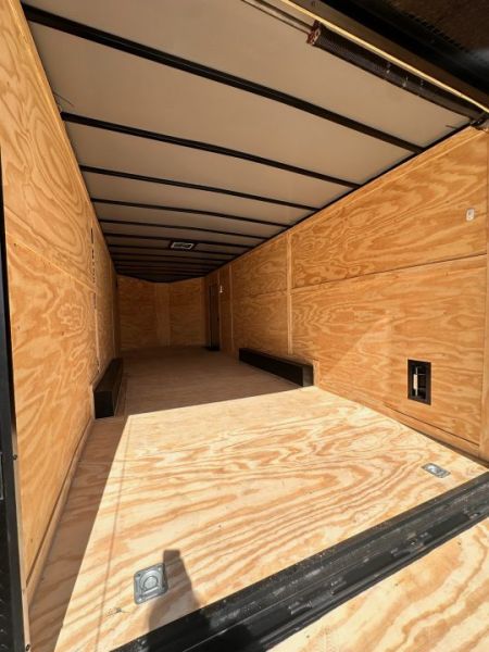 New 2026 8.5x24 Car Hauler-5200LB Torsion Axle--Black Blackout-Enclosed Car Hauler