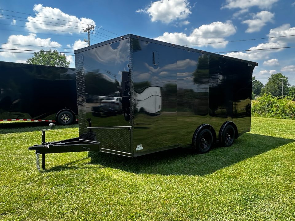 New 2026 8.5x16 Car Hauler-5200 Torsions- Black poly- Enclosed Car Hauler