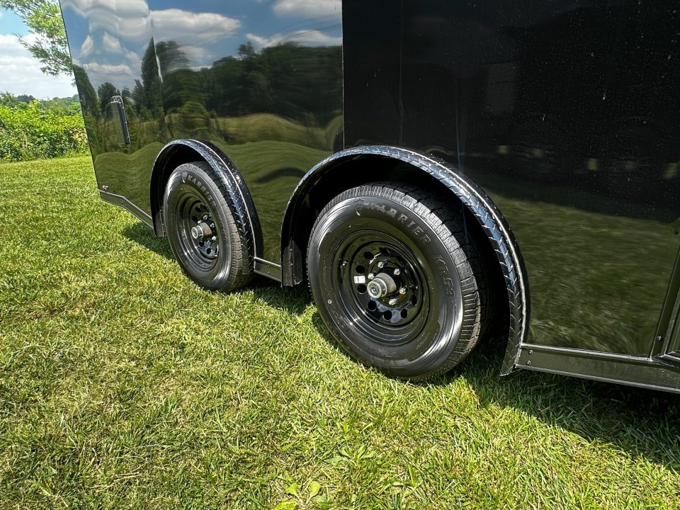New 2026 8.5x16 Car Hauler-5200 Torsions- Black poly- Enclosed Car Hauler