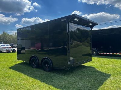 New 2026 8.5x16 Car Hauler-5200 Torsions- Black poly- Enclosed Car Hauler