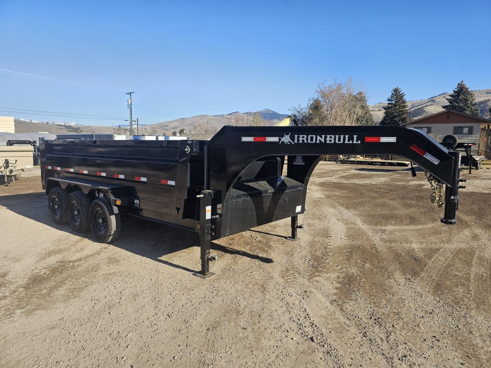 New 2027 Iron Bull 83"x16' 21k Gooseneck Dump Trailer w/36" Sides