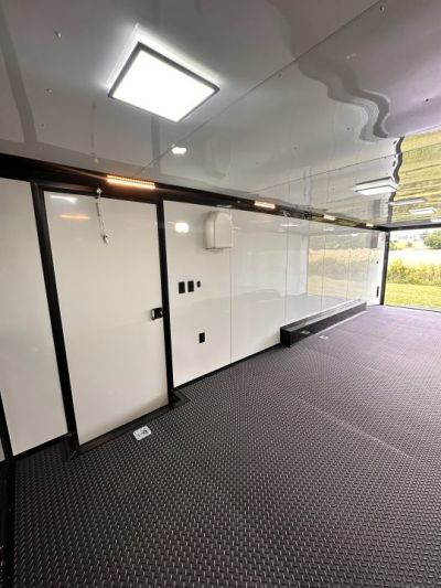 New 2026 Rock Solid Cargo 8.5x28 Race Trailer-Finished Interior-Interior-Triple 7000 TORSIONS -HD RAMP-10" BOGEY WHEELS
