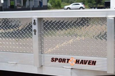 New SPORT HAVEN 6x12 OPEN UTILITY TRAILER w/ ATP SIDES & BI-FOLD GATE