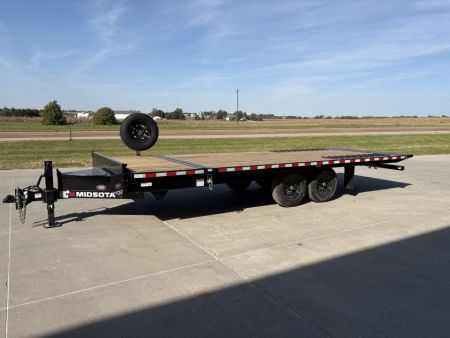 New 2027 Midsota TBO22-BP-154 Deckover Tilt 102x22ft 7k axles Tilt Trailer
