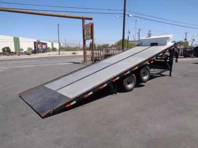 Used 2018 Kerr-Bilt * 22GN-26 * 26Ft Gooseneck Hydraulic Tilt Flatbed Trailer